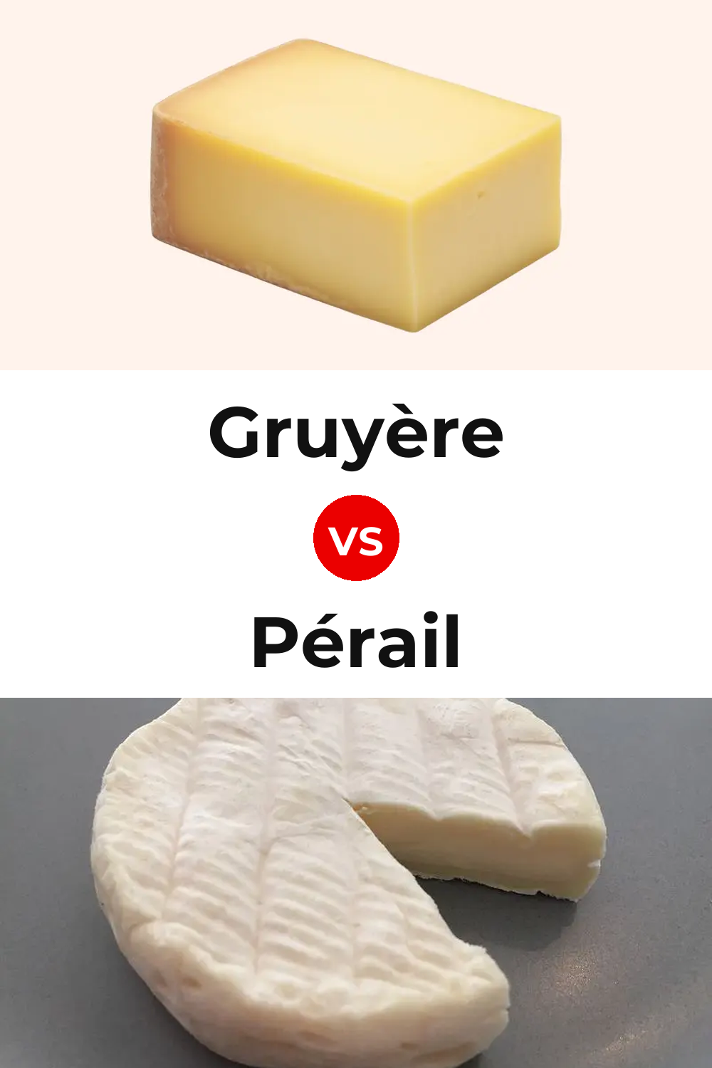 Gruyère Cheese vs Pérail Cheese Pinterest comparison