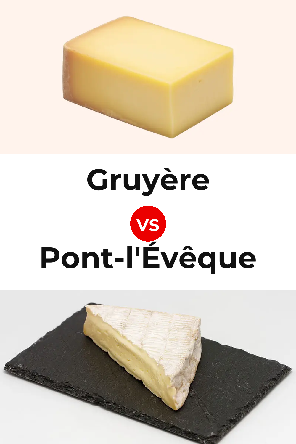 Gruyère Cheese vs Pont-l'Évêque Cheese Pinterest comparison