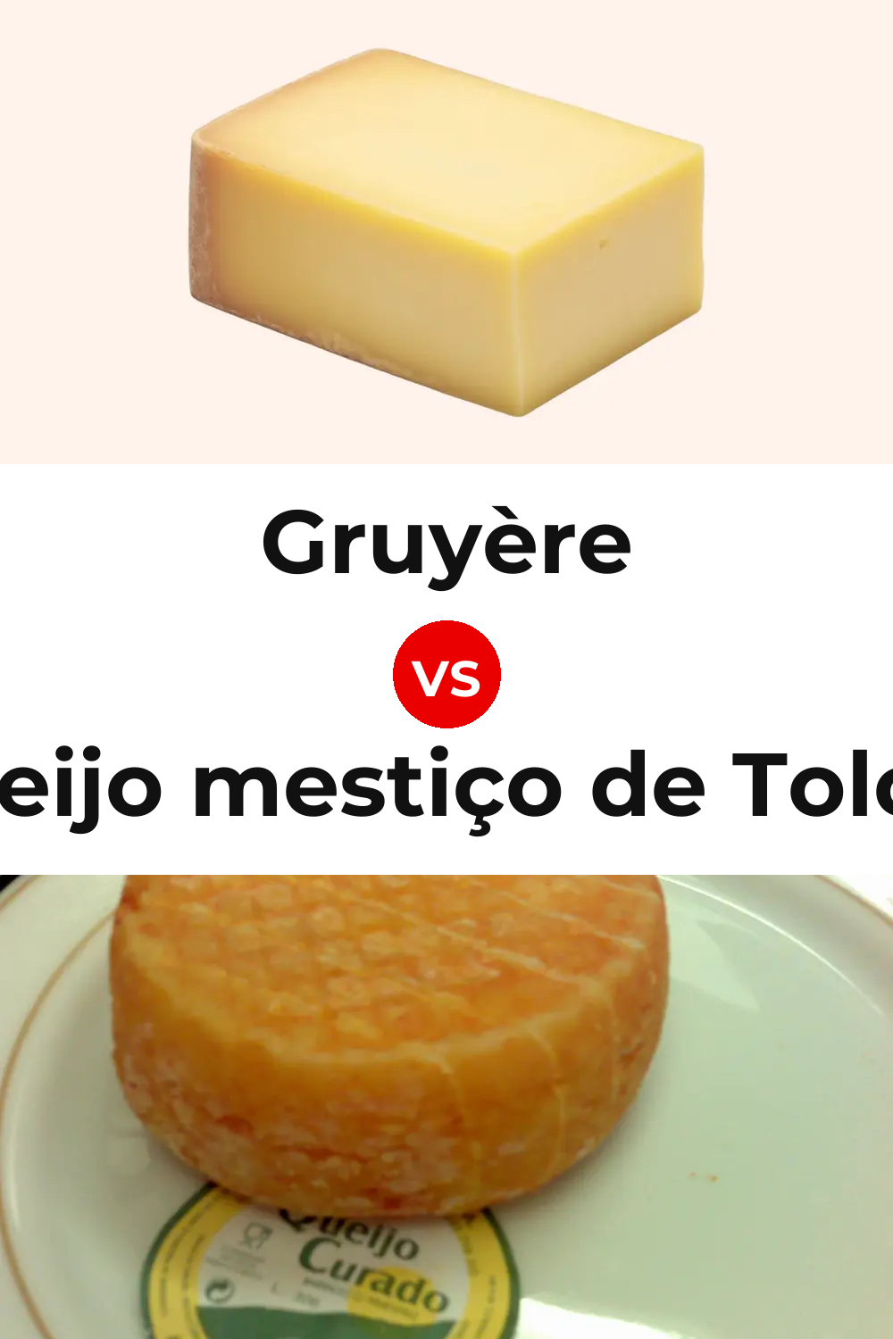 Gruyère Cheese vs Queijo mestiço de Tolosa Pinterest comparison