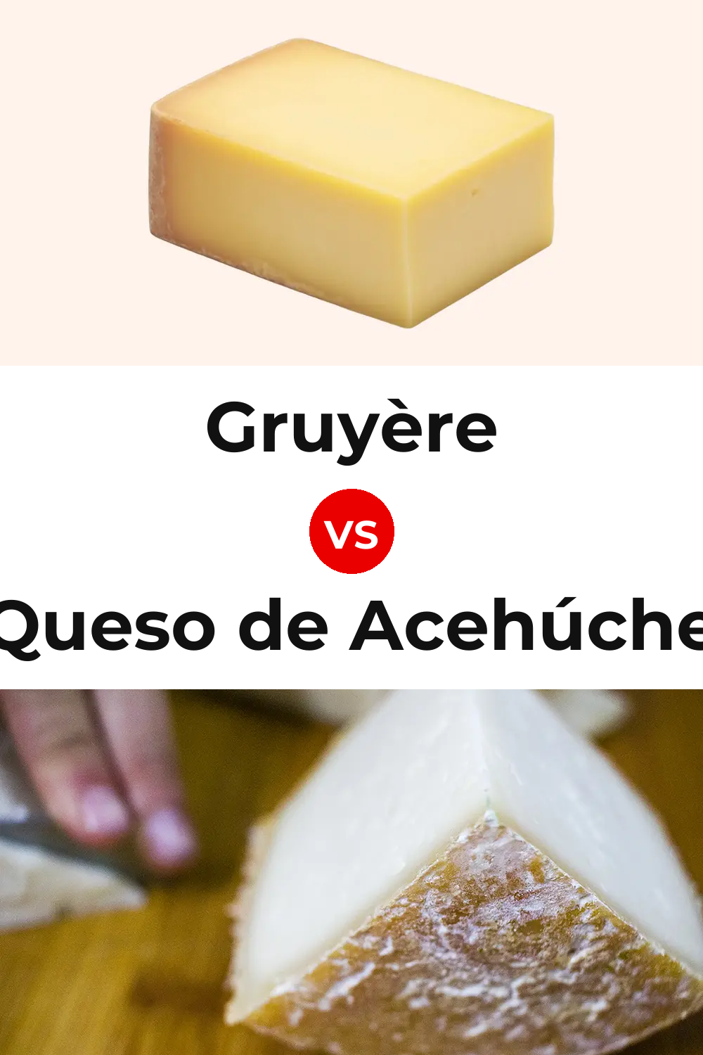 Gruyère Cheese vs Queso de Acehúche Pinterest comparison