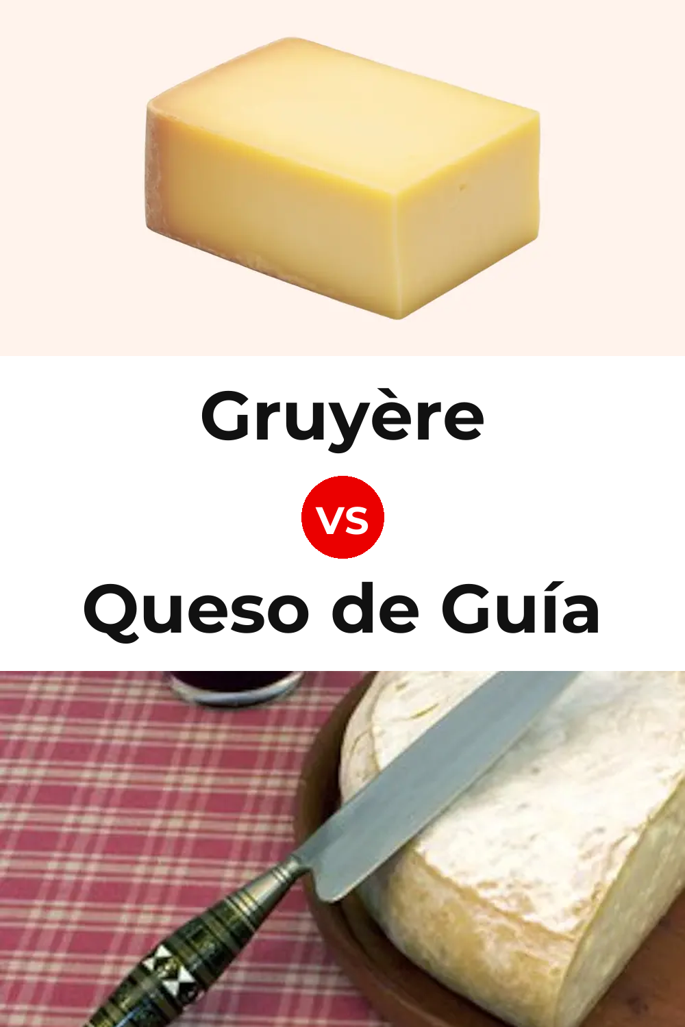 Gruyère Cheese vs Queso de Guía Pinterest comparison