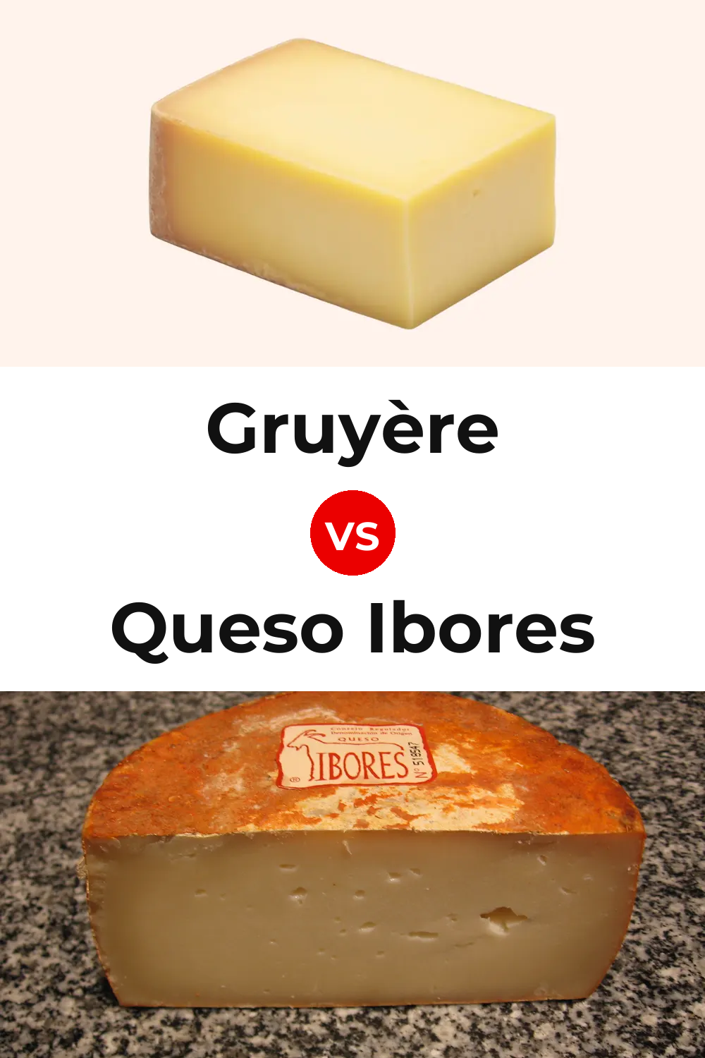 Gruyère Cheese vs Queso Ibores Pinterest comparison