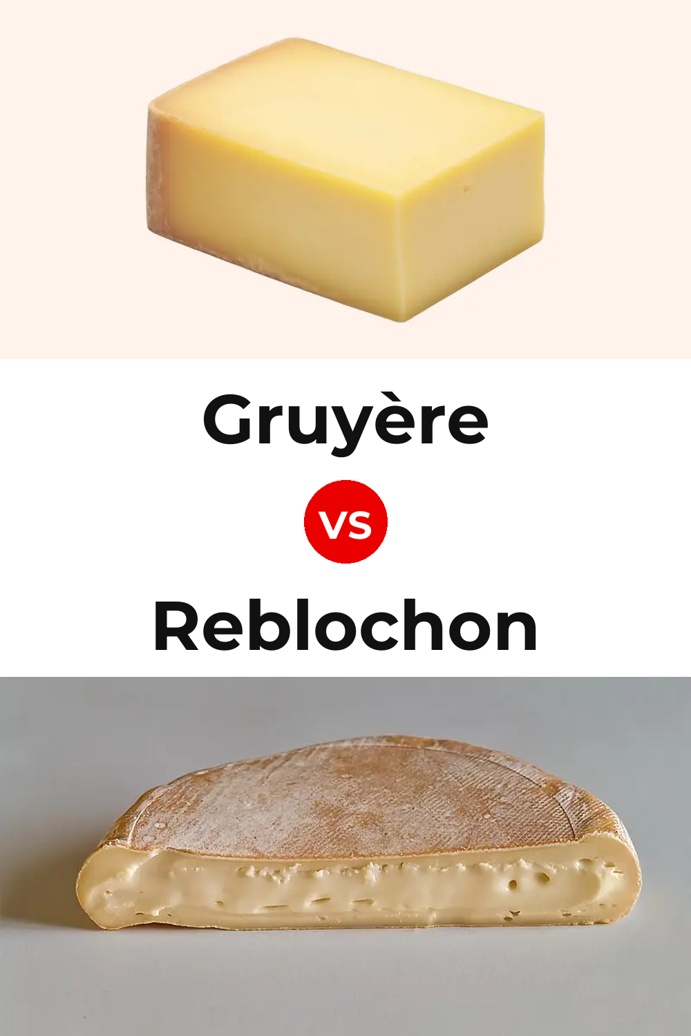 Gruyère Cheese vs Reblochon Cheese Pinterest comparison