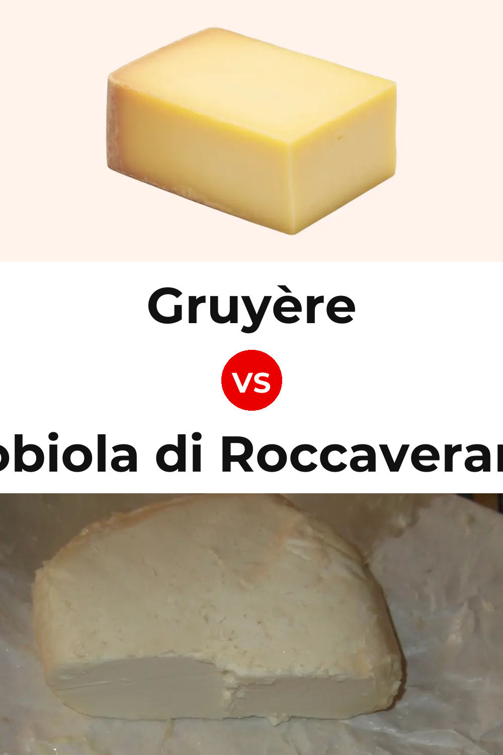 Gruyère Cheese vs Robiola di Roccaverano Cheese Pinterest comparison
