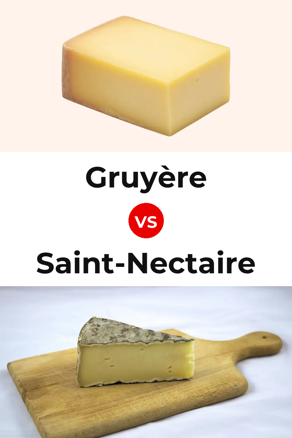 Gruyère Cheese vs Saint-Nectaire Cheese Pinterest comparison