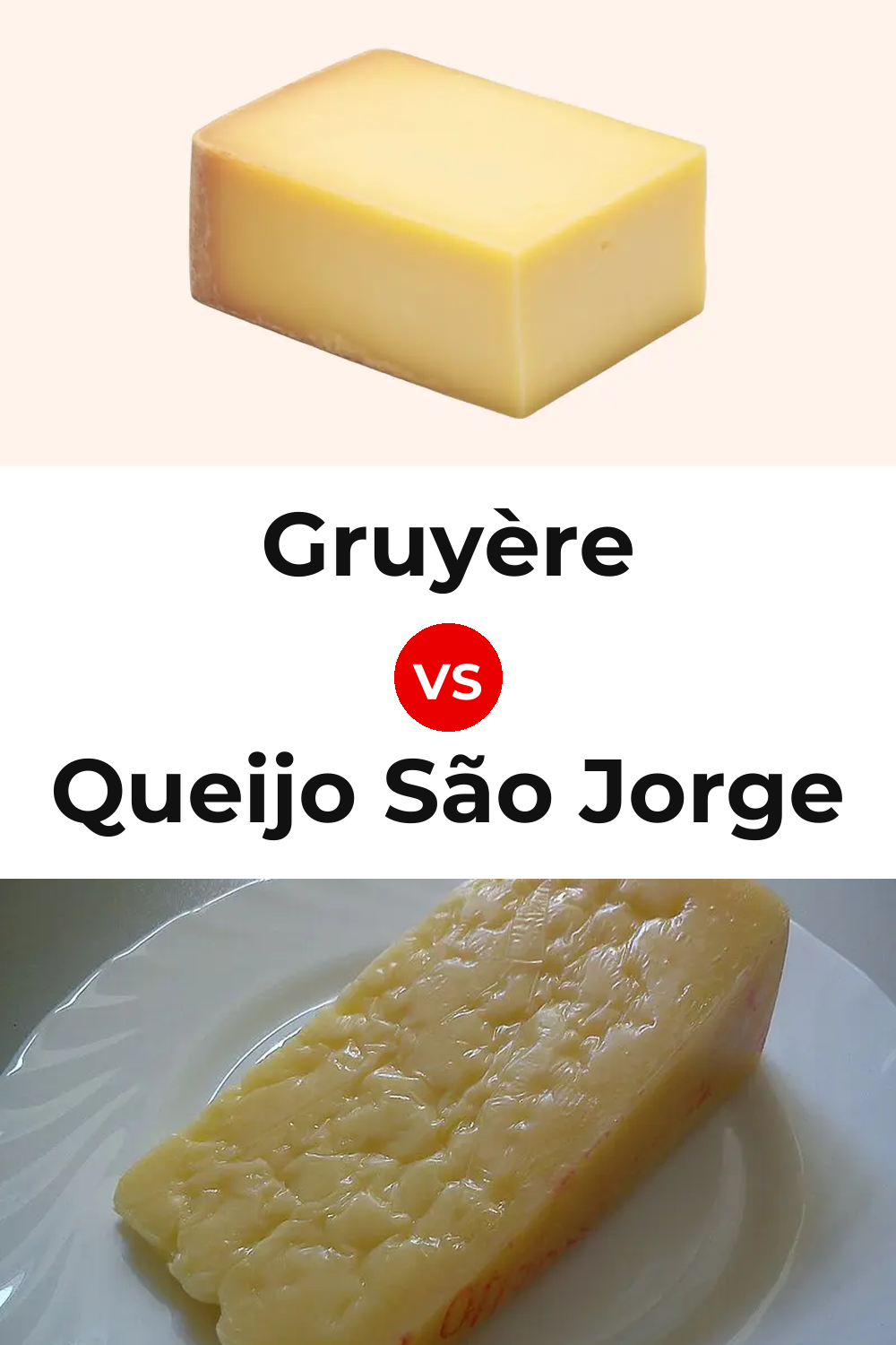 Gruyère Cheese vs Queijo São Jorge Pinterest comparison