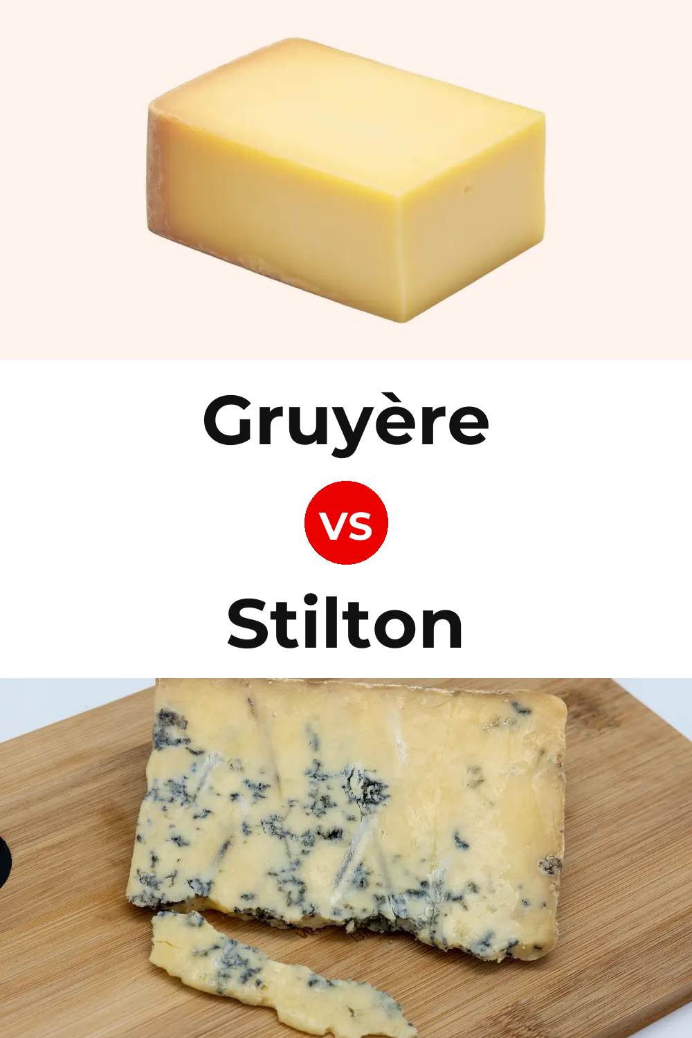 Gruyère Cheese vs Stilton Cheese Pinterest comparison
