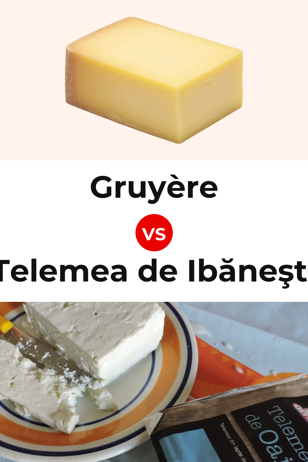 Gruyère Cheese vs Telemea de Ibăneşti Cheese Pinterest comparison