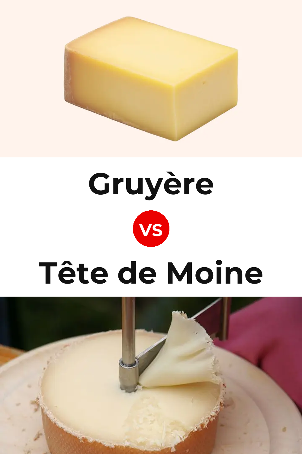 Gruyère Cheese vs Tête de Moine Cheese Pinterest comparison