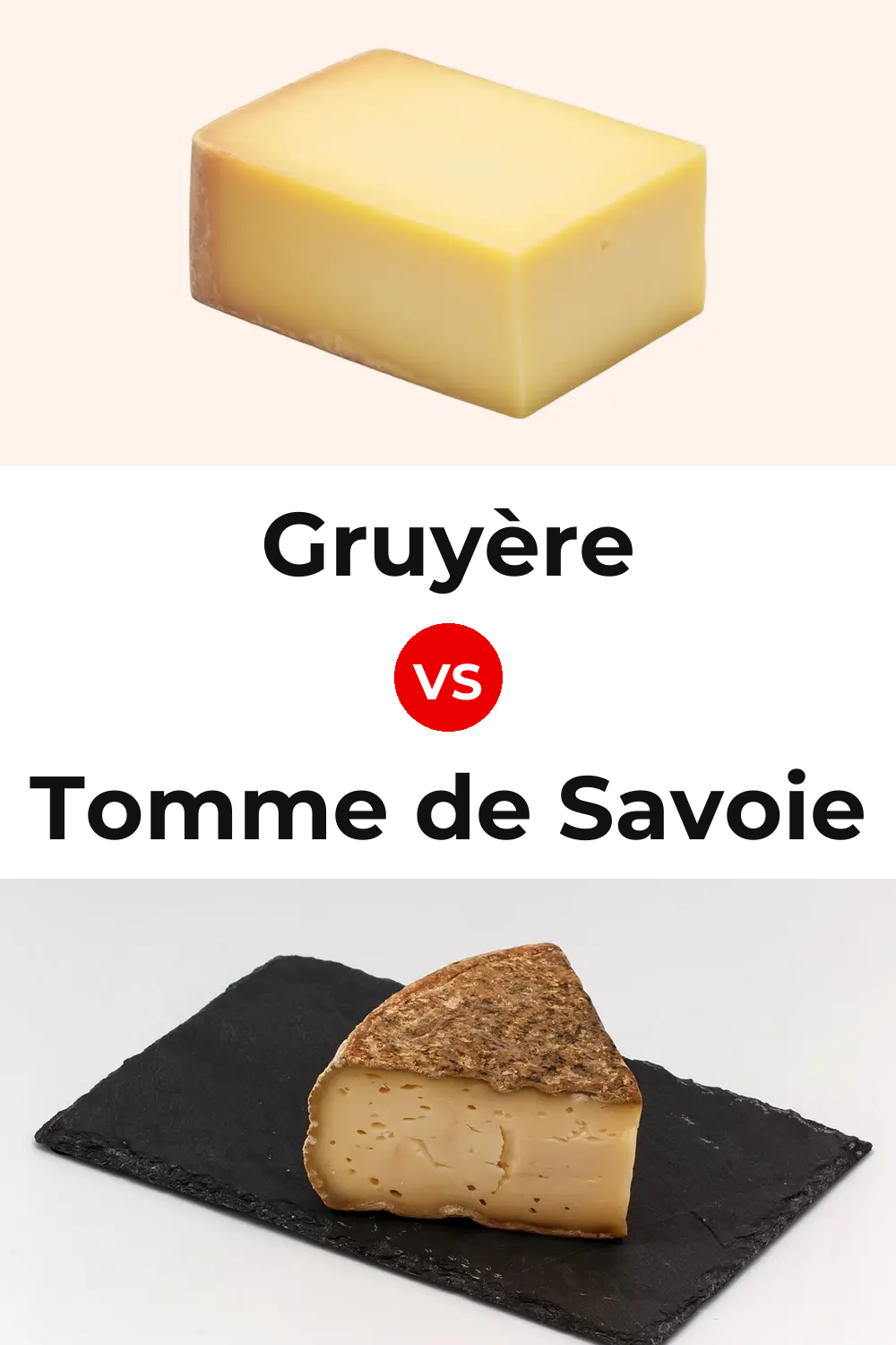 Gruyère Cheese vs Tomme de Savoie Cheese Pinterest comparison