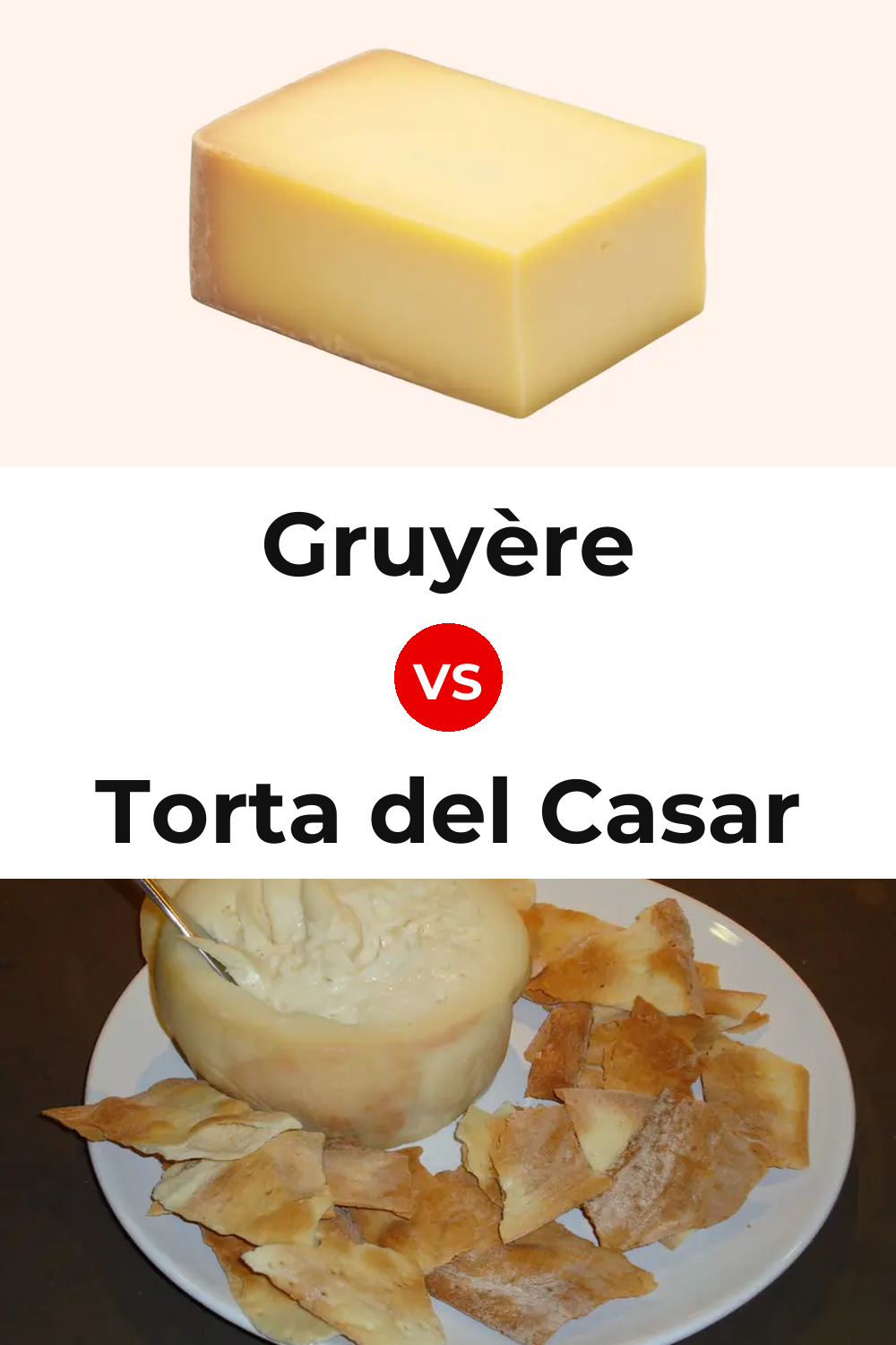 Gruyère Cheese vs Torta del Casar Cheese Pinterest comparison
