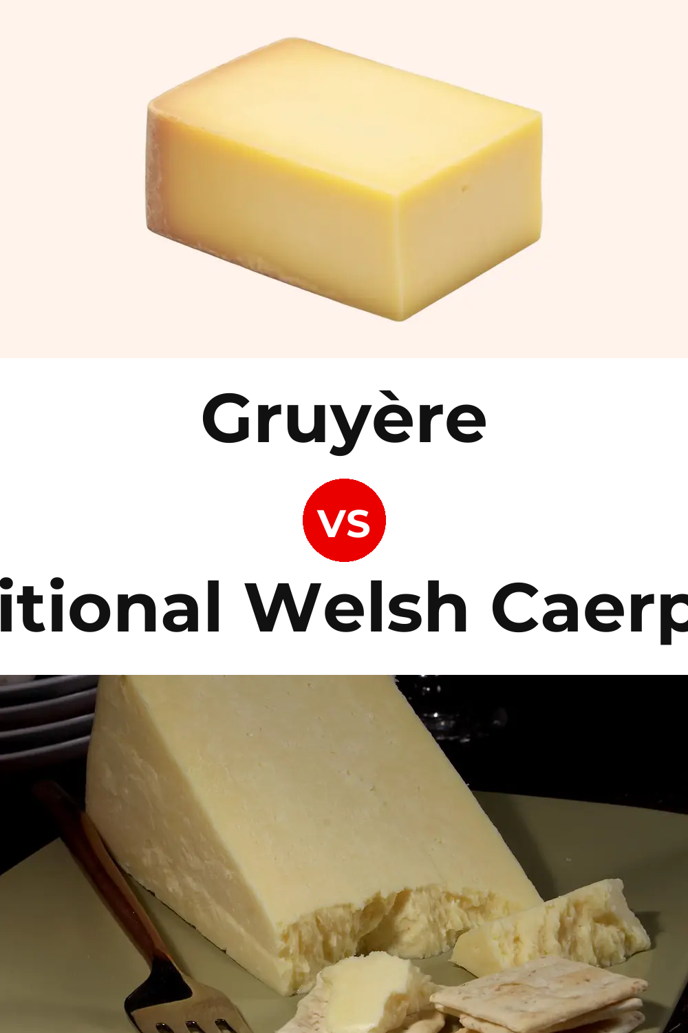 Gruyère Cheese vs Traditional Welsh Caerphilly Cheese Pinterest comparison