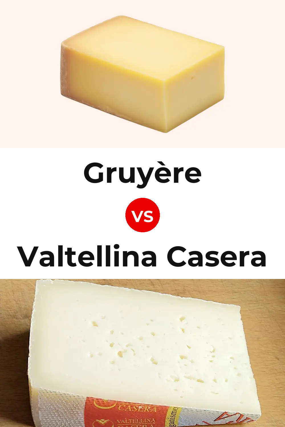 Gruyère Cheese vs Valtellina Casera Cheese Pinterest comparison
