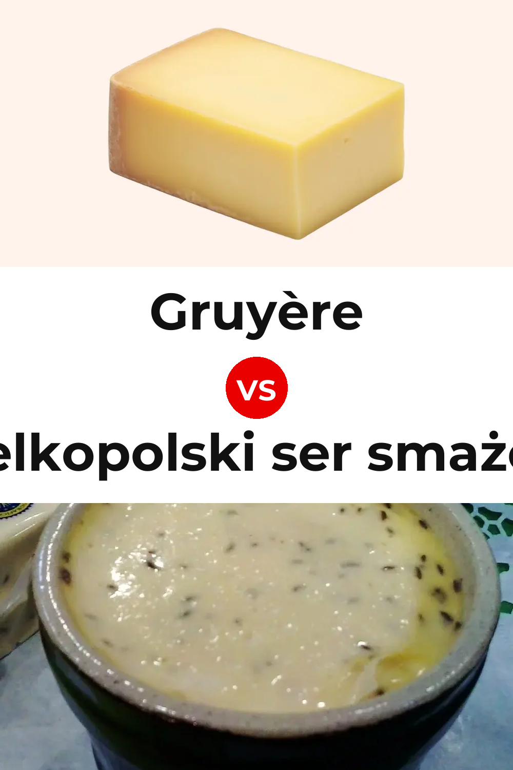 Gruyère Cheese vs Wielkopolski ser smażony Cheese Pinterest comparison