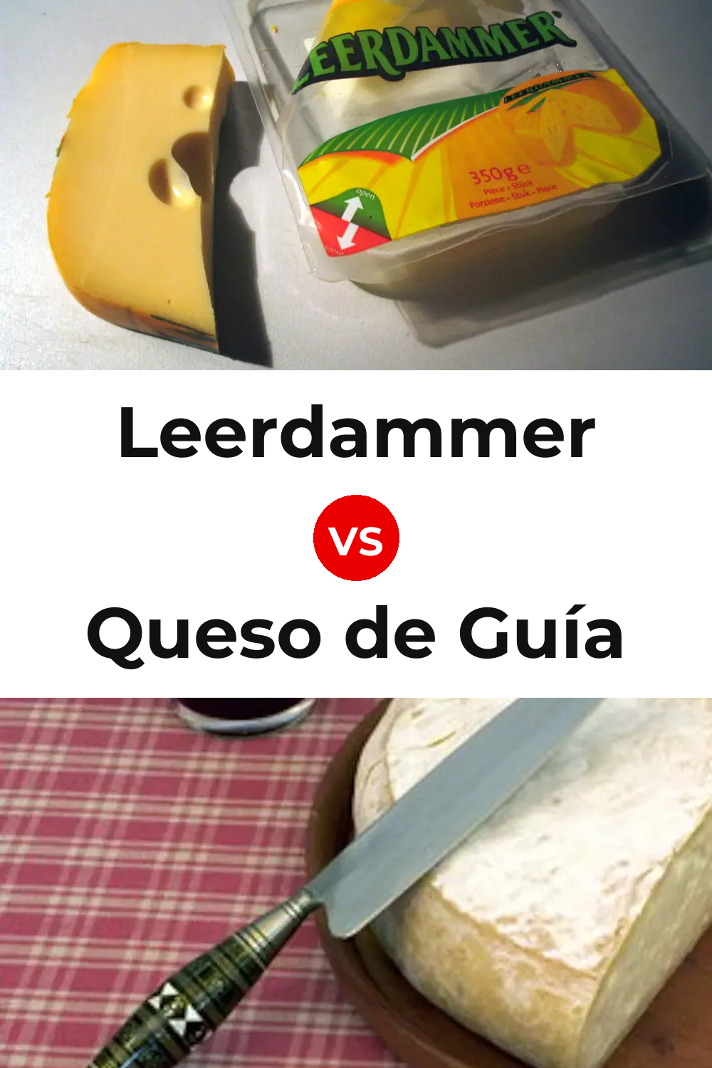 Leerdammer Cheese vs Queso de Guía Pinterest comparison