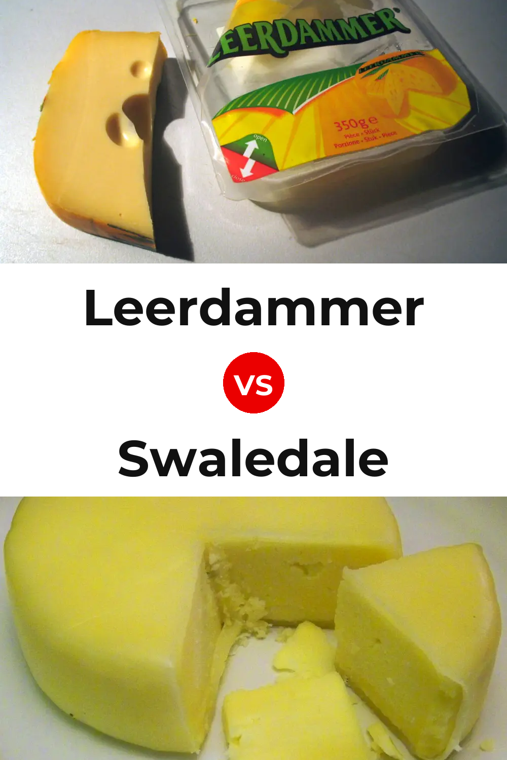 Leerdammer Cheese vs Swaledale Cheese Pinterest comparison