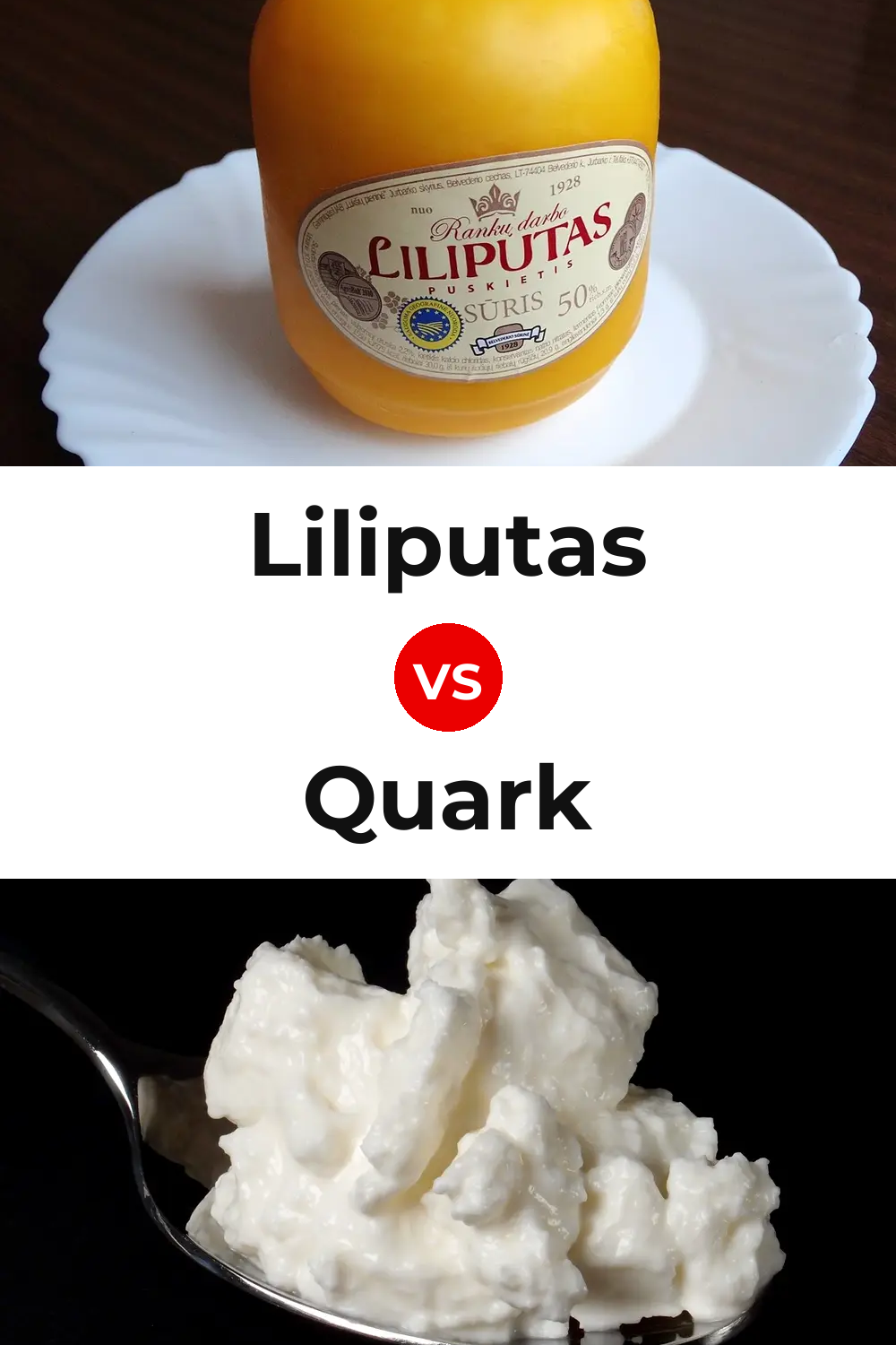 Liliputas Cheese vs Quark Cheese Pinterest comparison