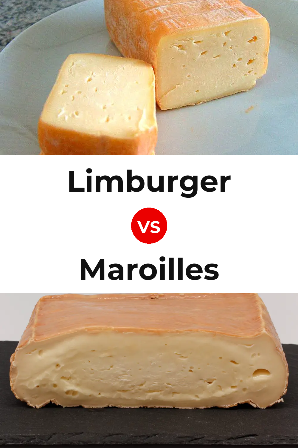 Limburger Cheese vs Maroilles Cheese Pinterest comparison
