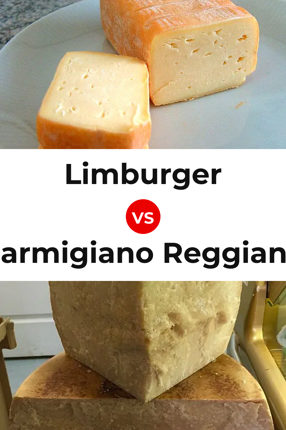 Limburger Cheese vs Parmigiano Reggiano Cheese Pinterest comparison
