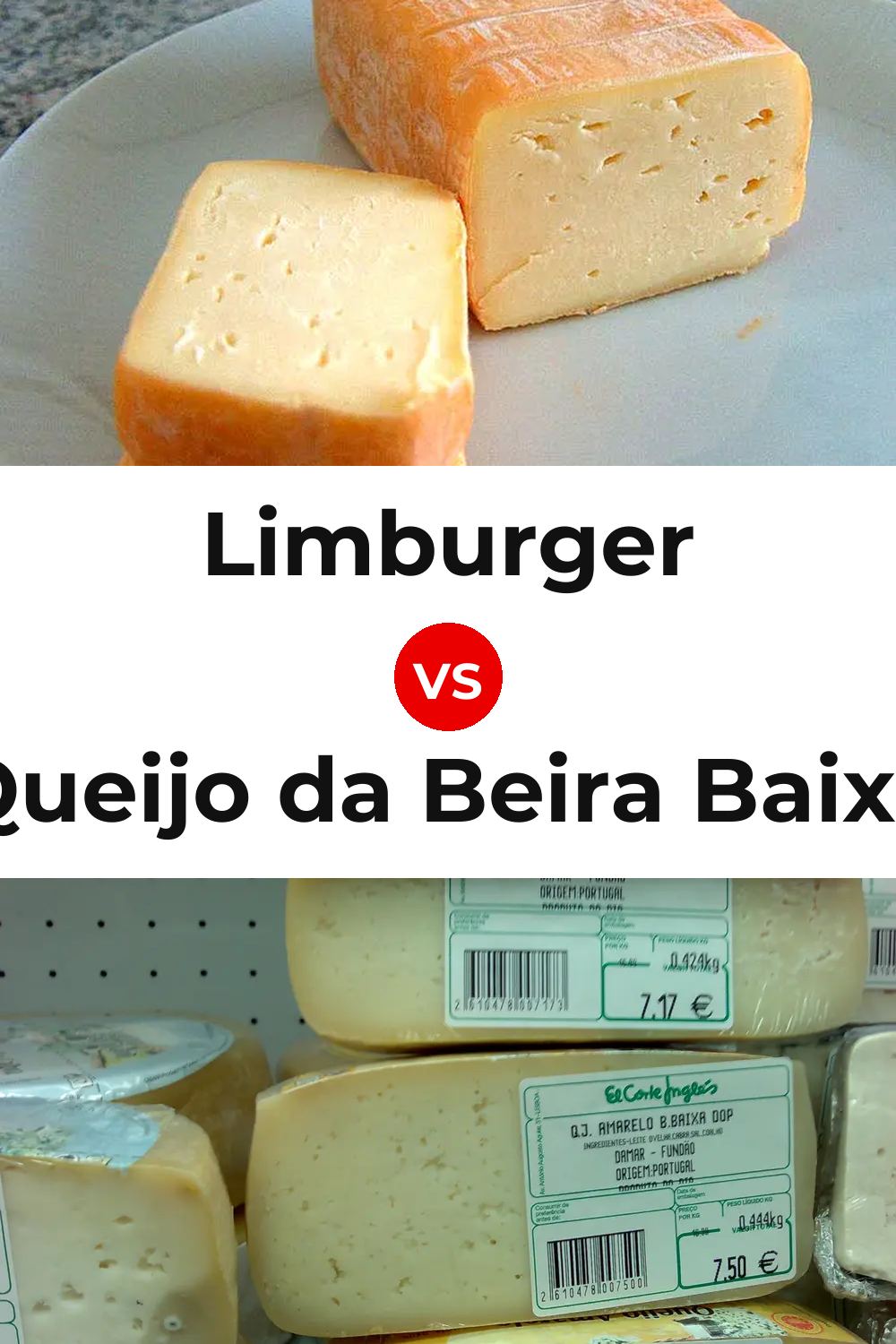 Limburger Cheese vs Queijo da Beira Baixa Pinterest comparison