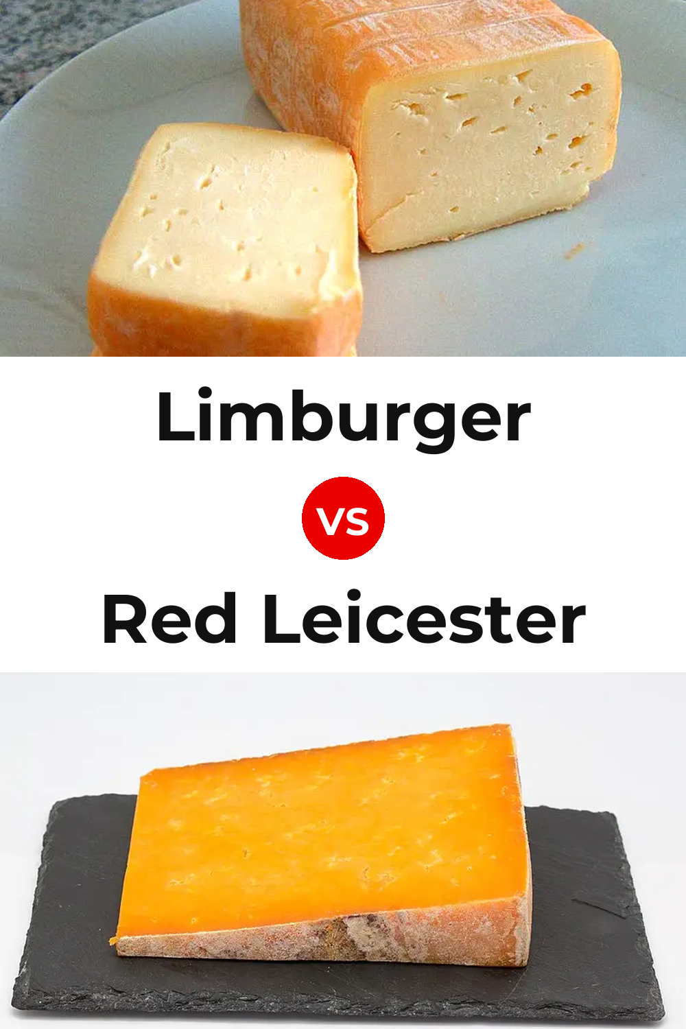 Limburger Cheese vs Red Leicester Cheese Pinterest comparison