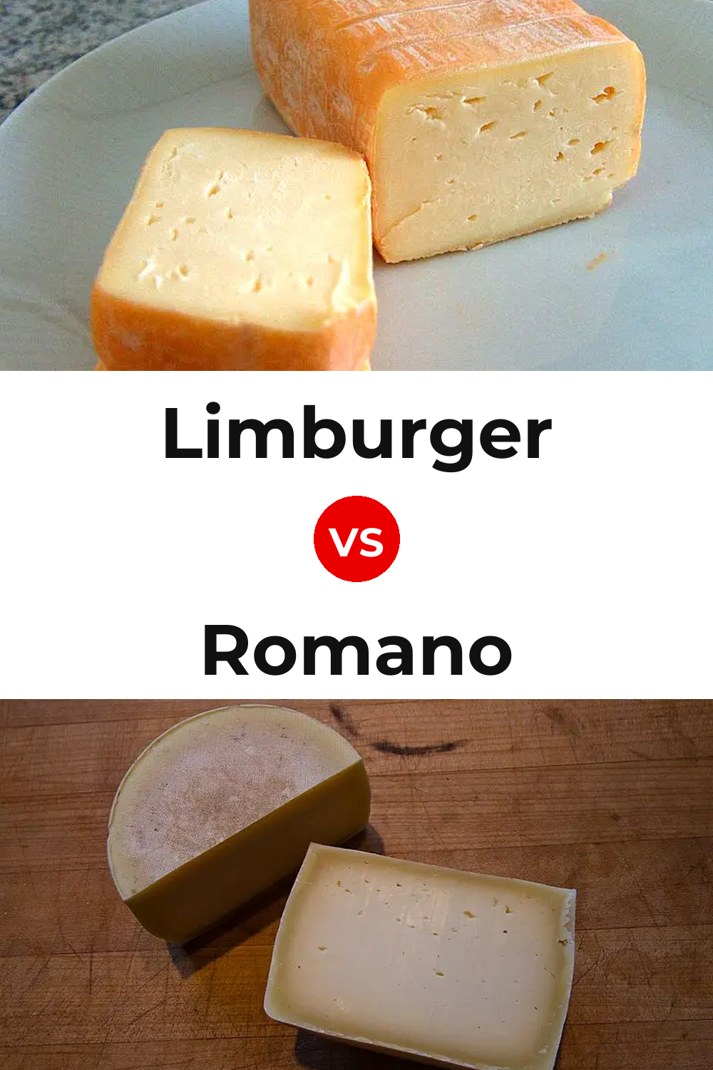 Limburger Cheese vs Romano Cheese Pinterest comparison