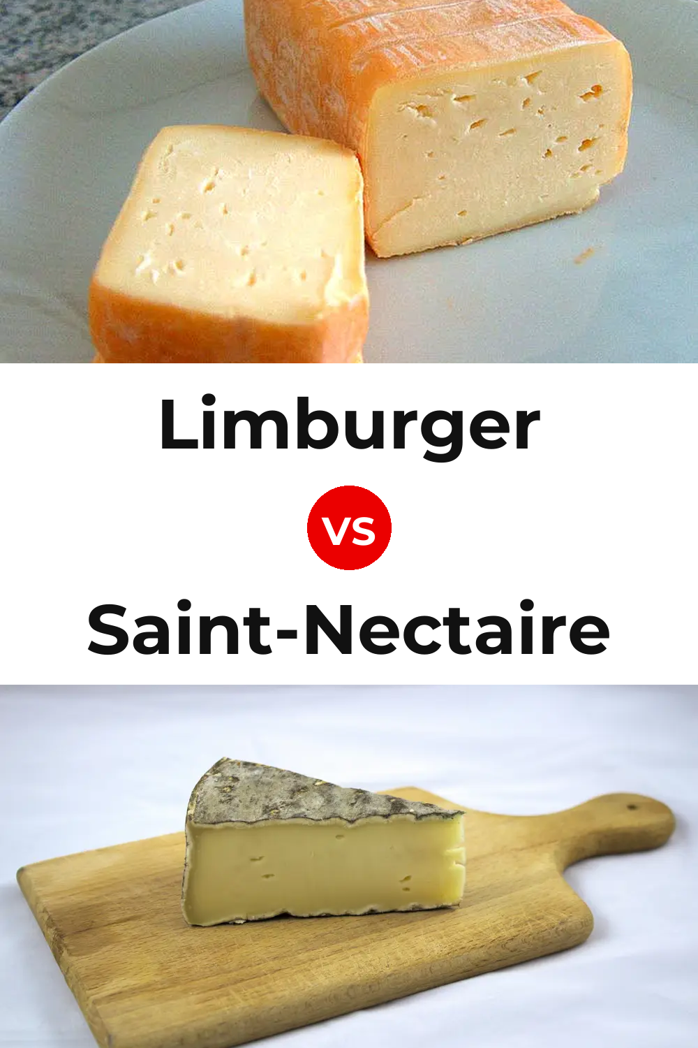 Limburger Cheese vs Saint-Nectaire Cheese Pinterest comparison