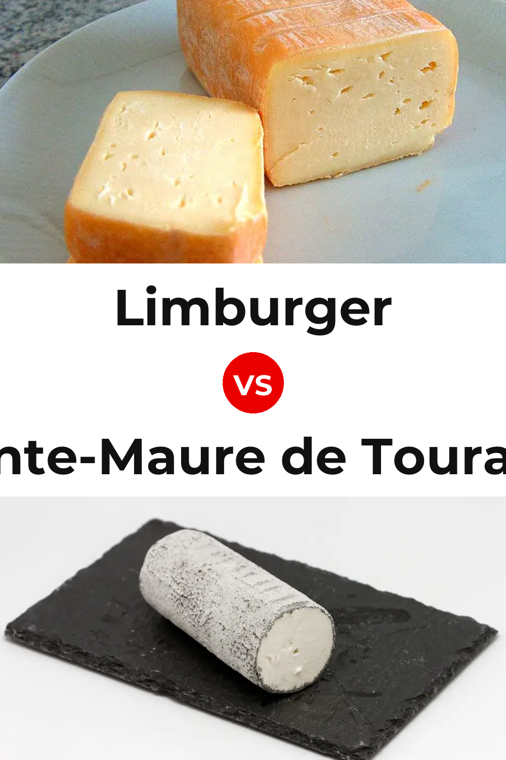 Limburger Cheese vs Sainte-Maure de Touraine Cheese Pinterest comparison