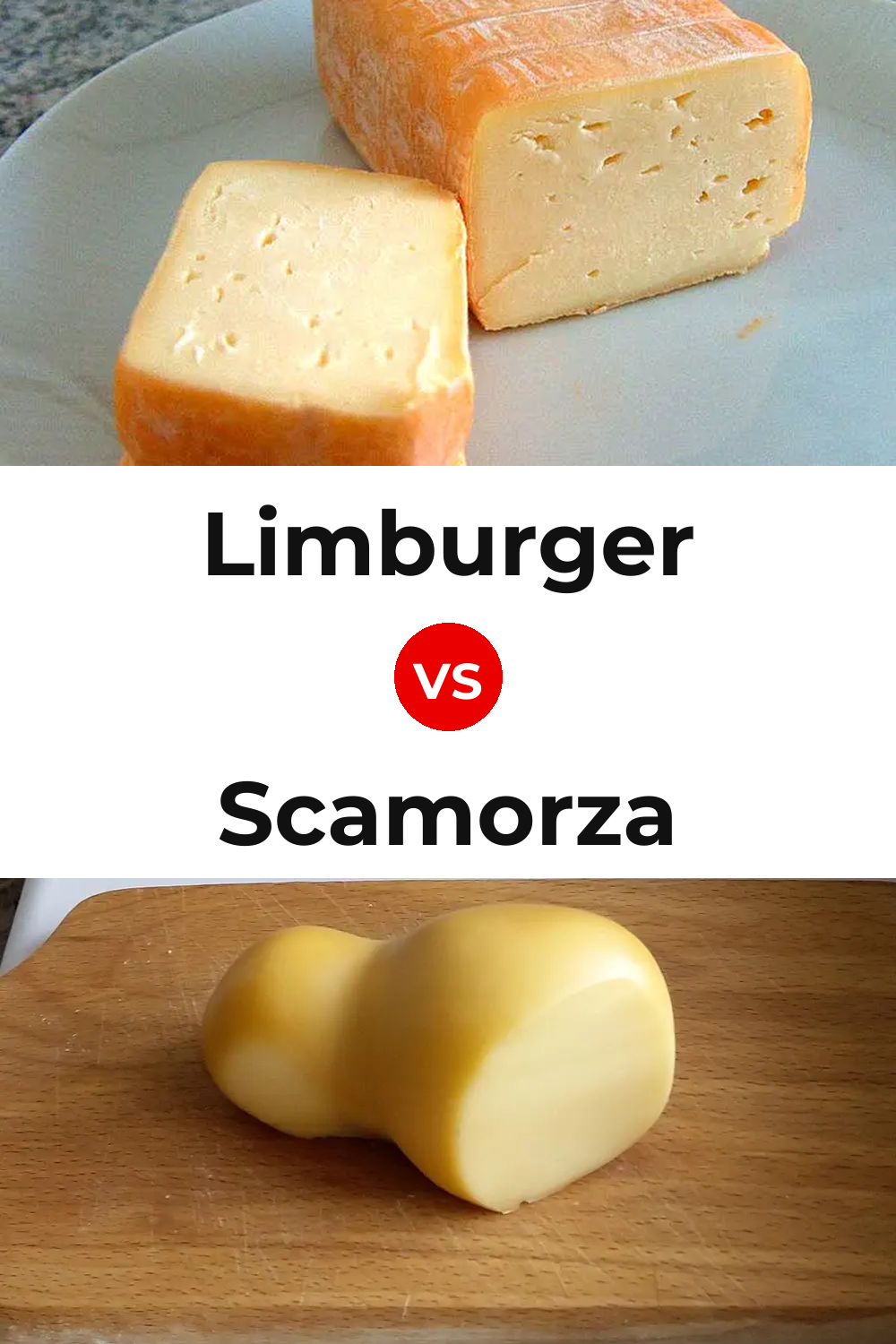 Limburger Cheese vs Scamorza Cheese Pinterest comparison
