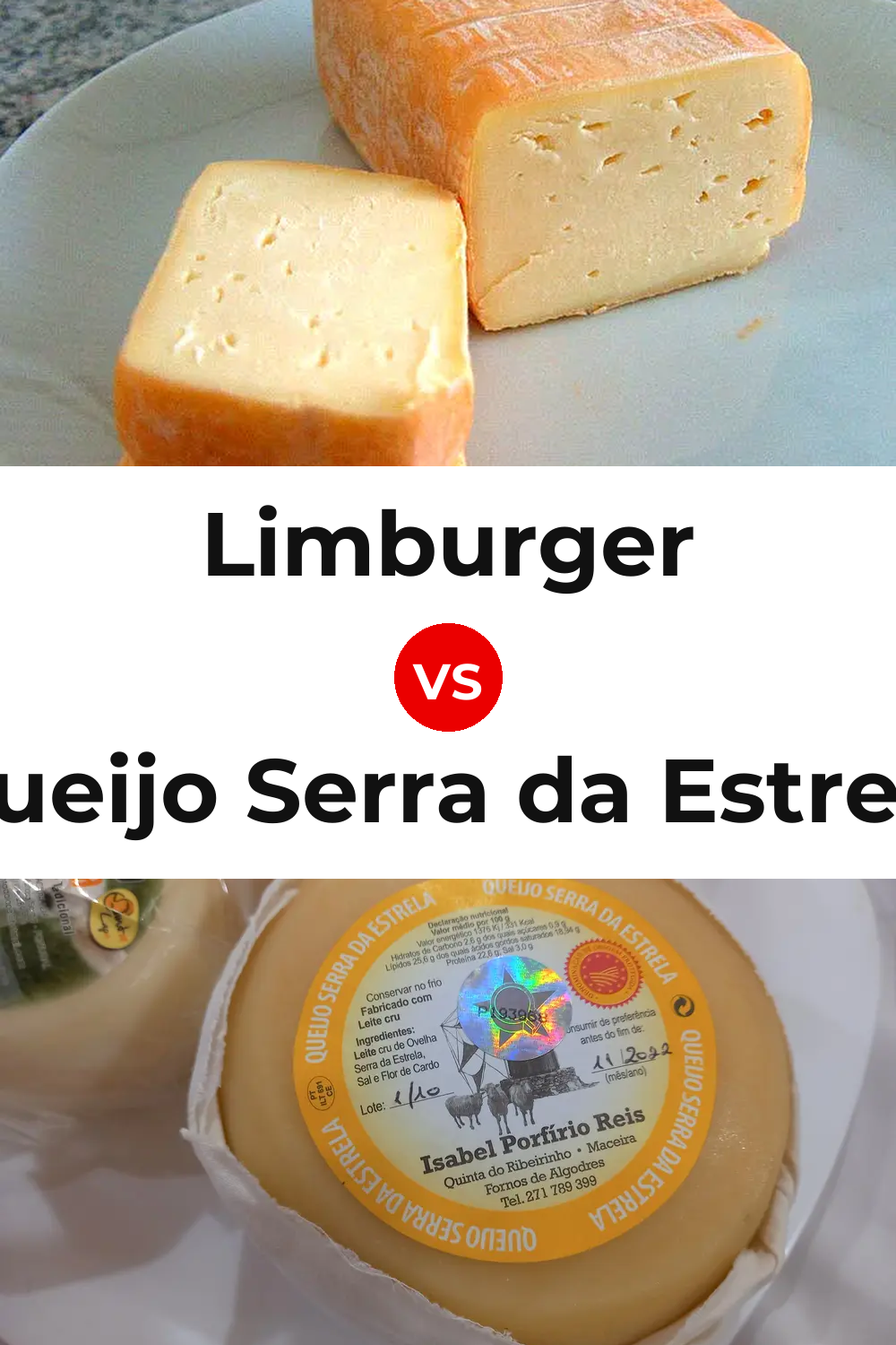 Limburger Cheese vs Queijo Serra da Estrela Pinterest comparison