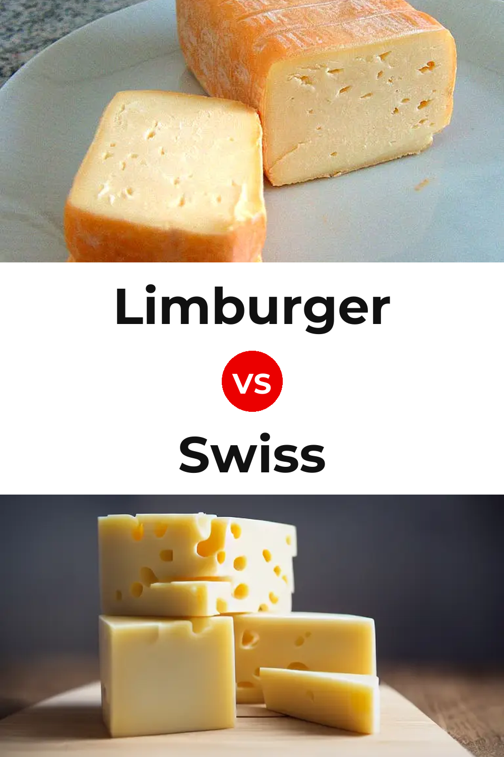 Limburger Cheese vs Swiss Cheese Pinterest comparison