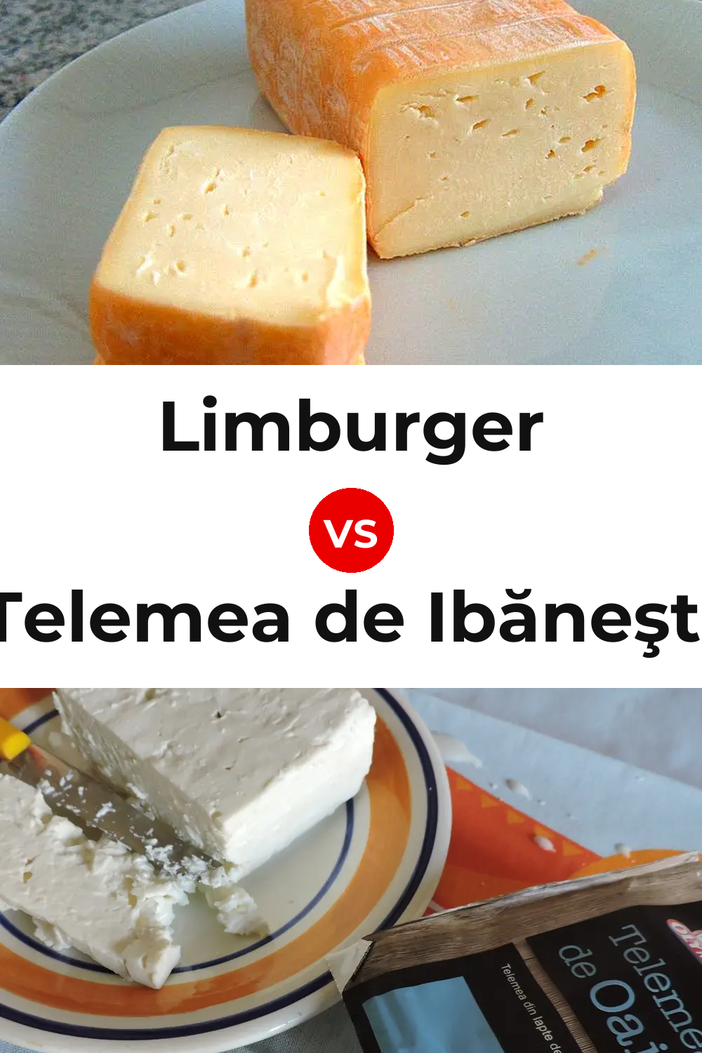 Limburger Cheese vs Telemea de Ibăneşti Cheese Pinterest comparison