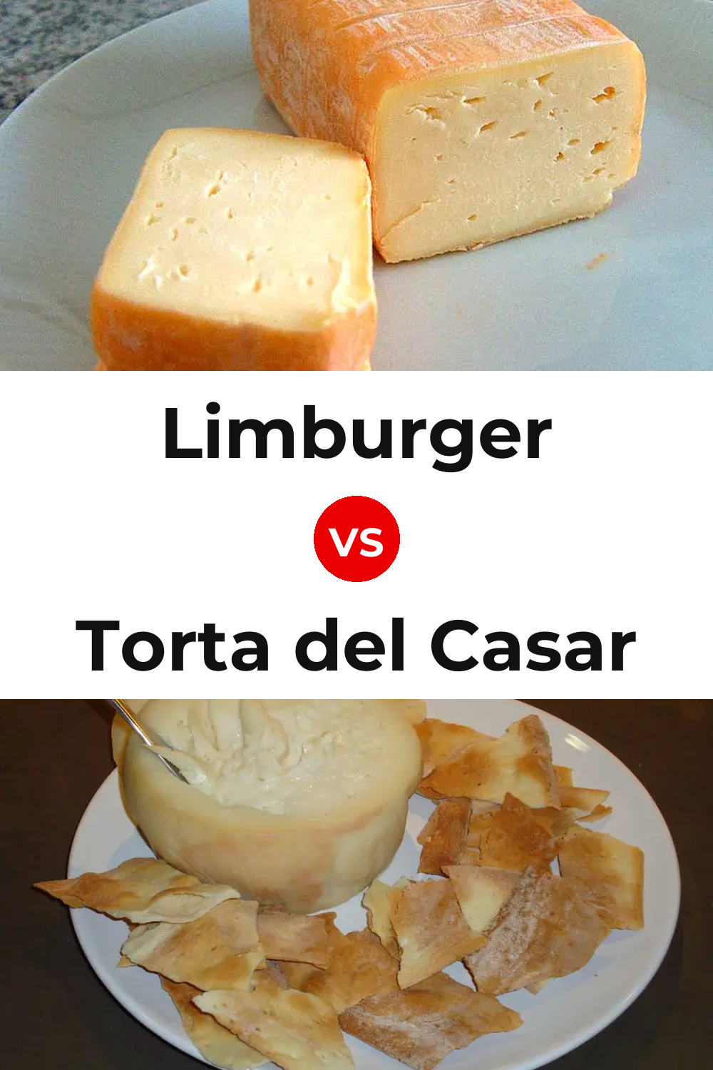 Limburger Cheese vs Torta del Casar Cheese Pinterest comparison