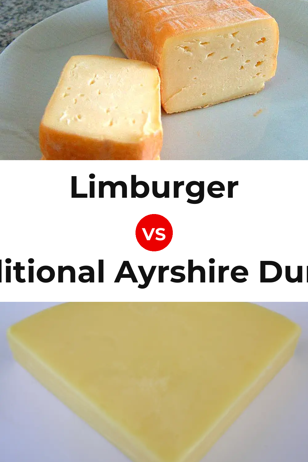 Limburger Cheese vs Traditional Ayrshire Dunlop Cheese Pinterest comparison