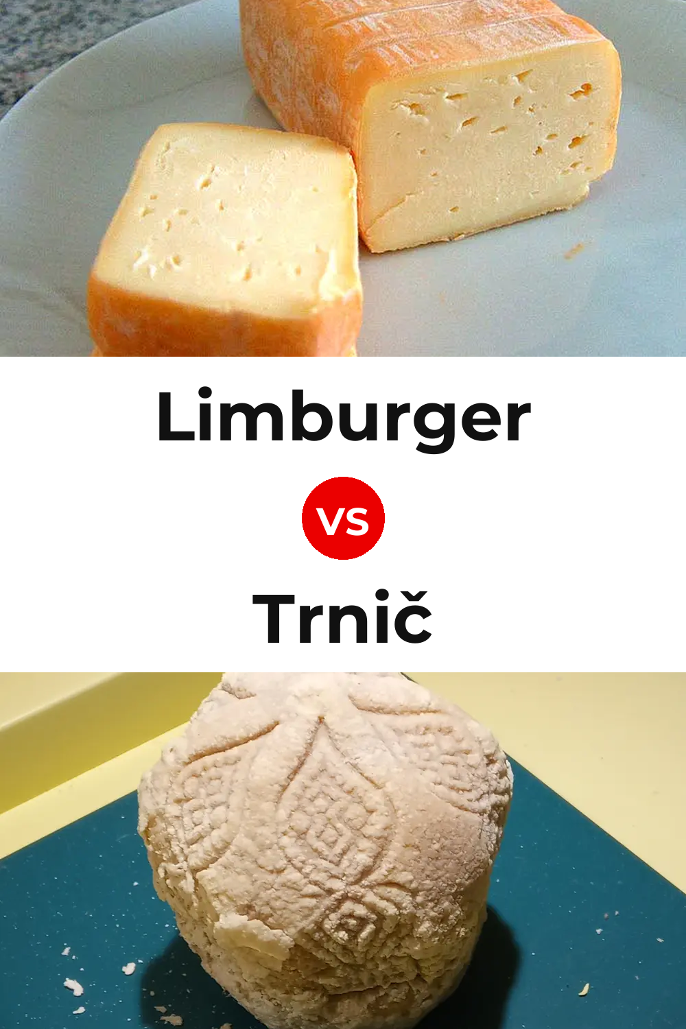 Limburger Cheese vs Trnič Cheese Pinterest comparison
