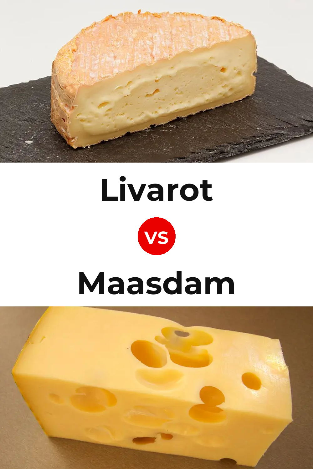 Livarot Cheese vs Maasdam Cheese Pinterest comparison