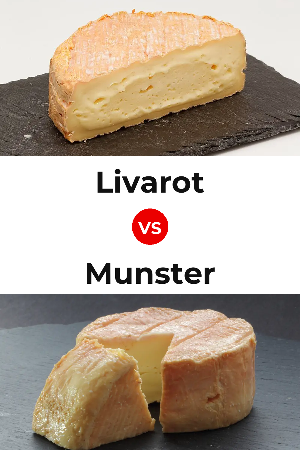 Livarot Cheese vs Munster Cheese Pinterest comparison