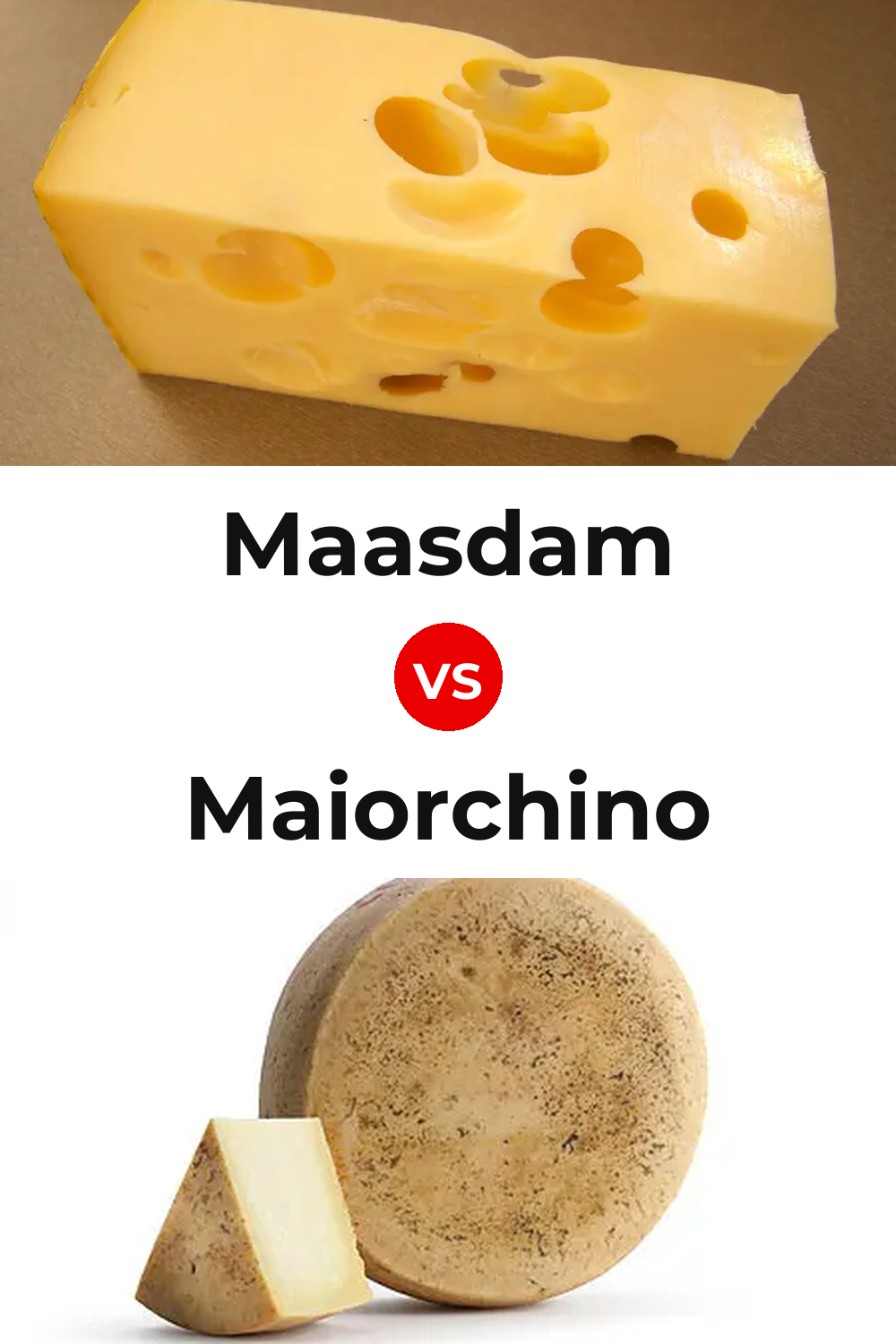 Maasdam Cheese vs Maiorchino Cheese Pinterest comparison