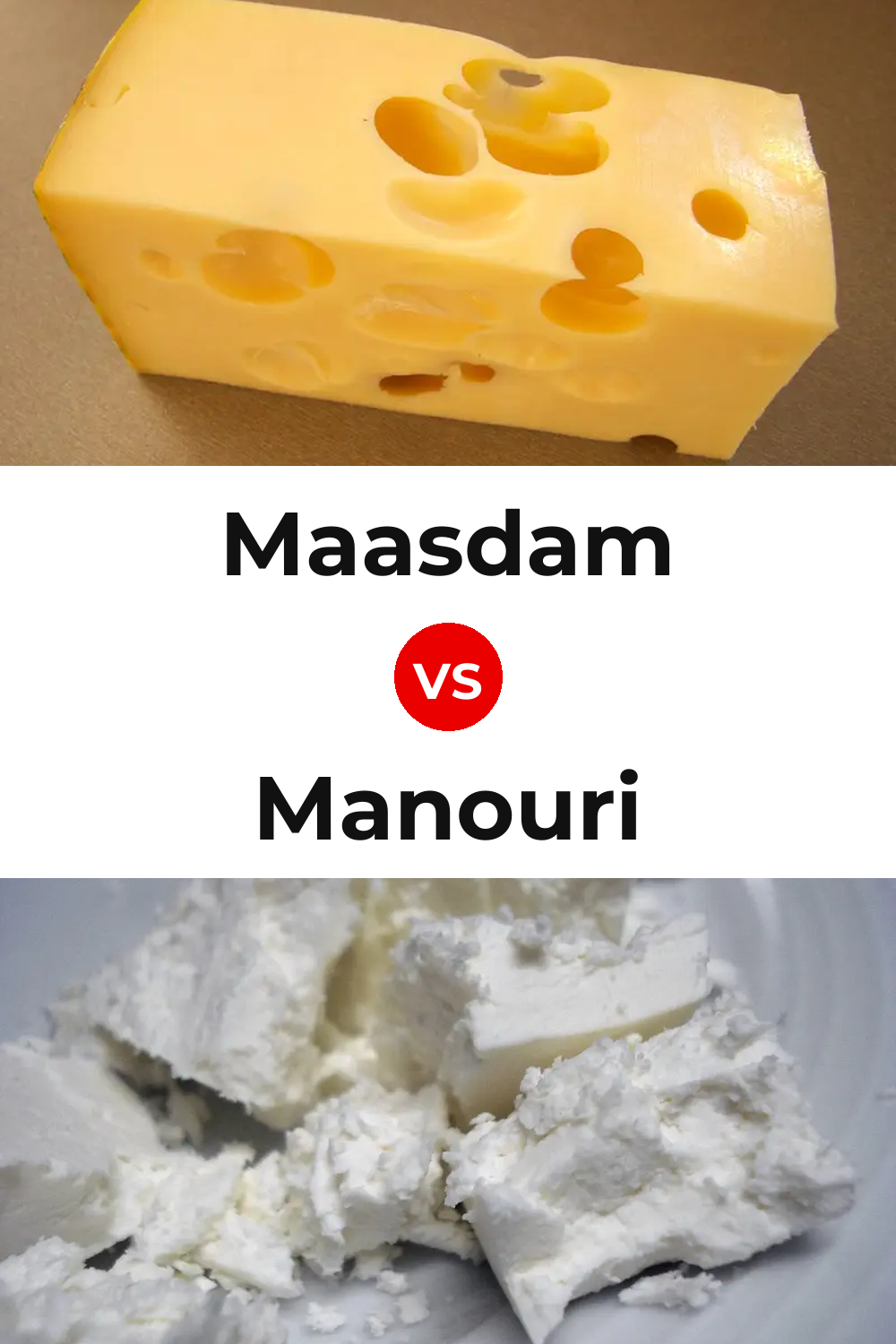 Maasdam Cheese vs Manouri Cheese Pinterest comparison
