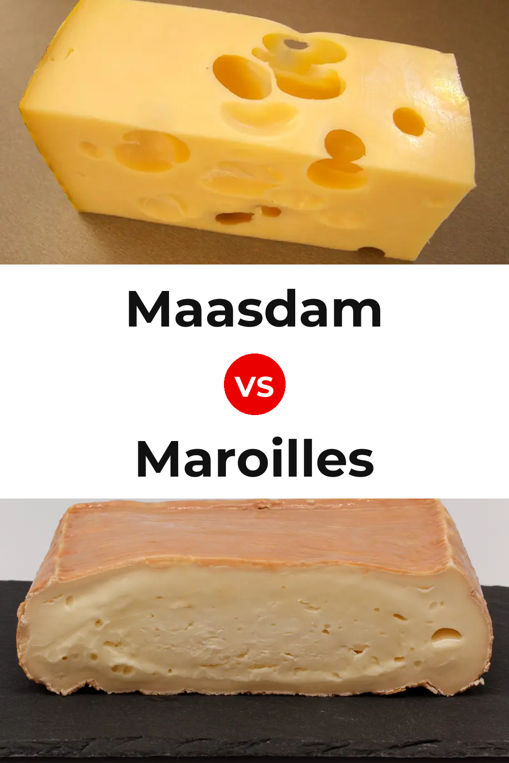 Maasdam Cheese vs Maroilles Cheese Pinterest comparison