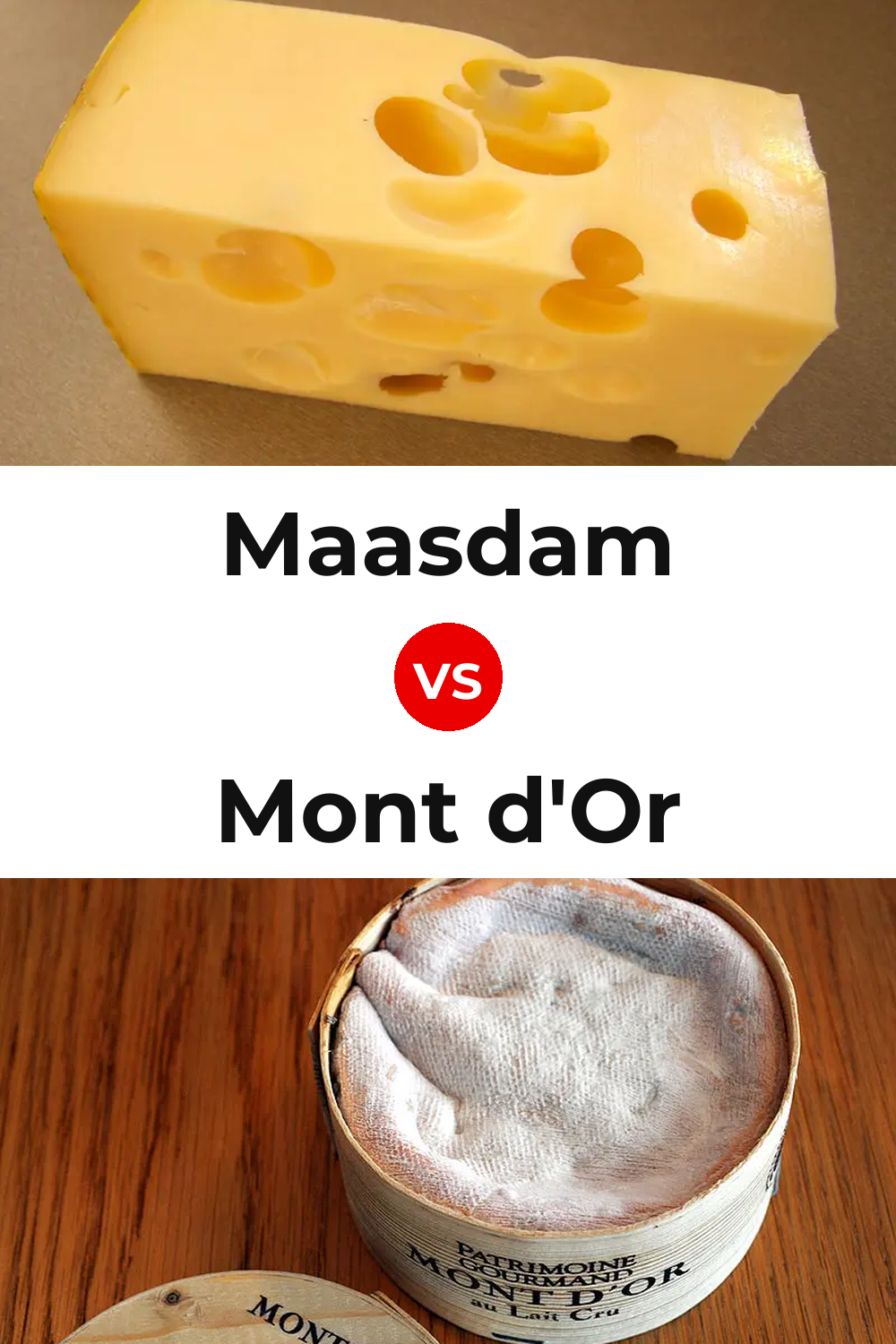 Maasdam Cheese vs Mont d'Or Cheese Pinterest comparison