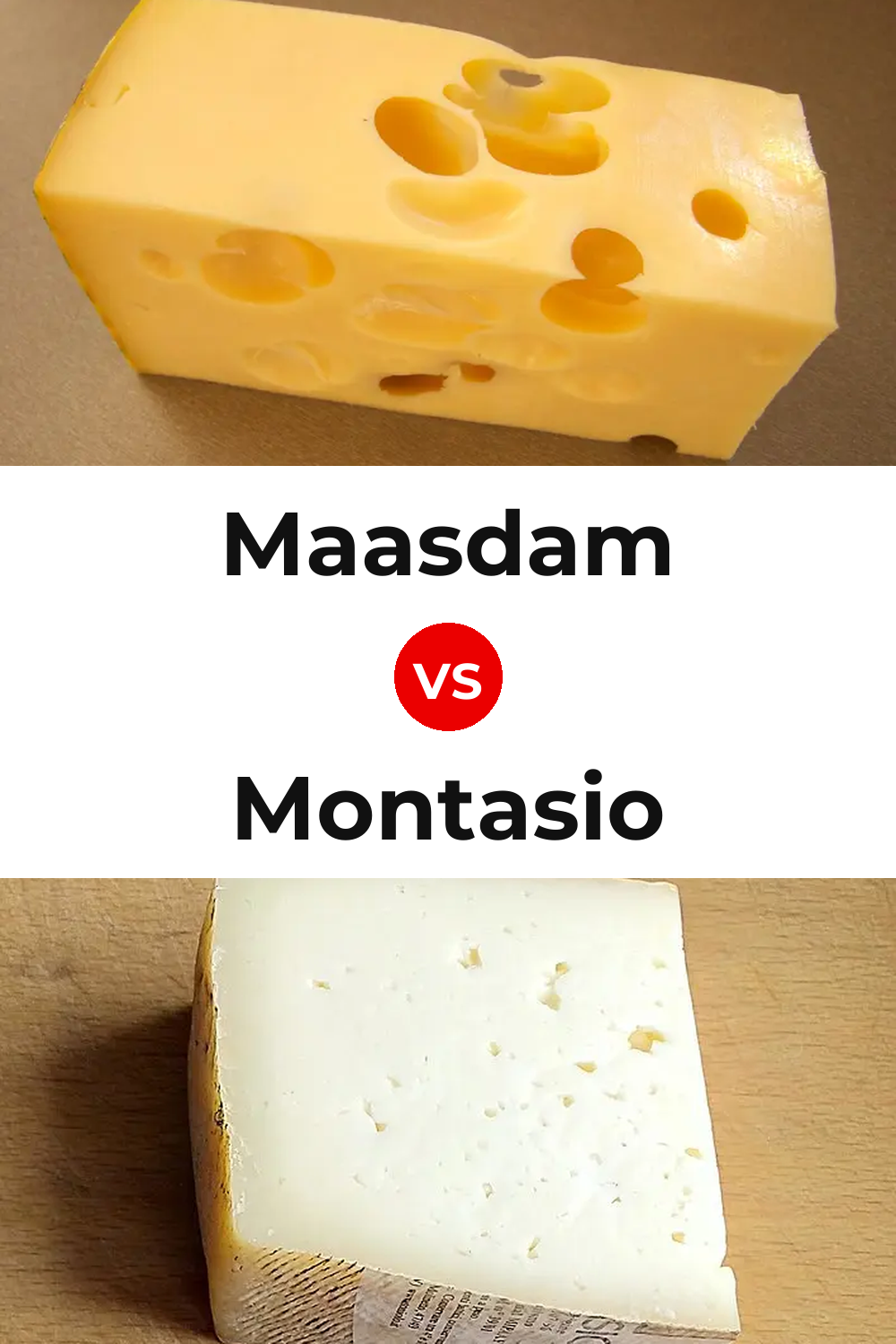 Maasdam Cheese vs Montasio Cheese Pinterest comparison