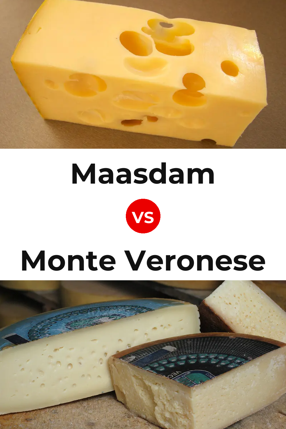 Maasdam Cheese vs Monte Veronese Cheese Pinterest comparison