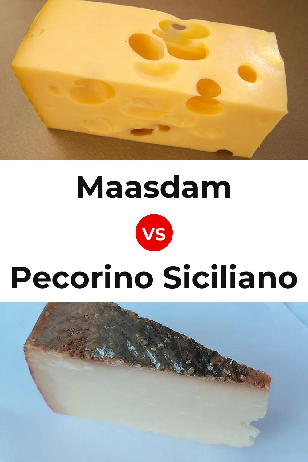Maasdam Cheese vs Pecorino Siciliano Cheese Pinterest comparison