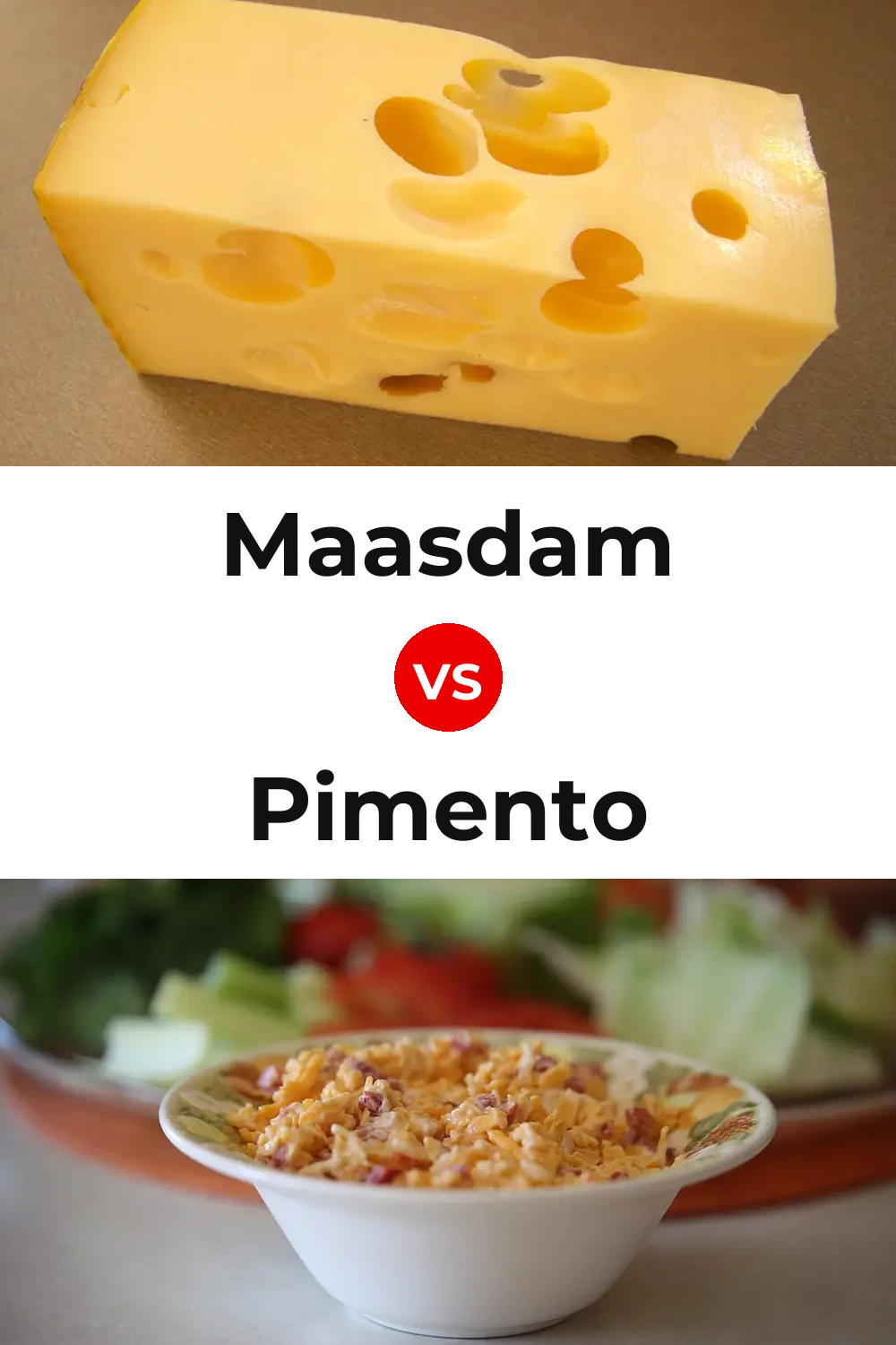Maasdam Cheese vs Pimento Cheese Pinterest comparison