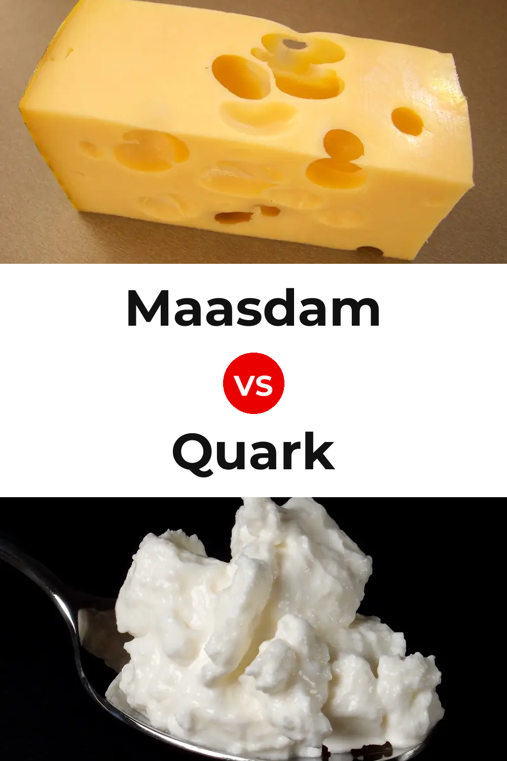 Maasdam Cheese vs Quark Cheese Pinterest comparison