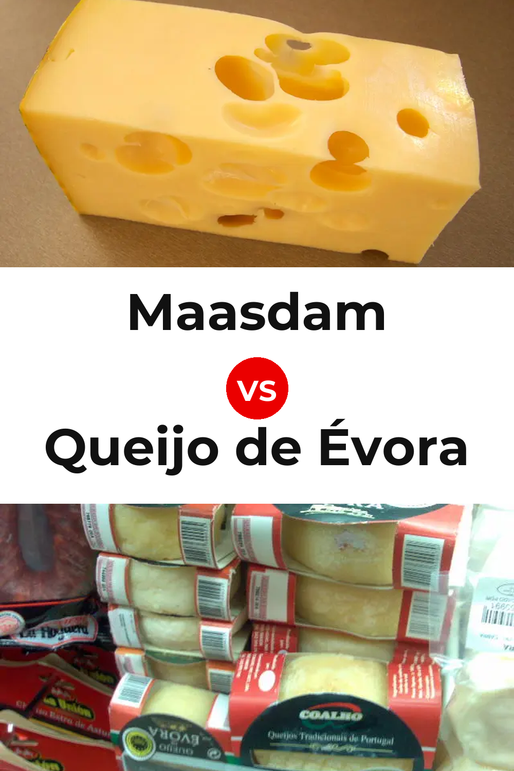 Maasdam Cheese vs Queijo de Évora Pinterest comparison