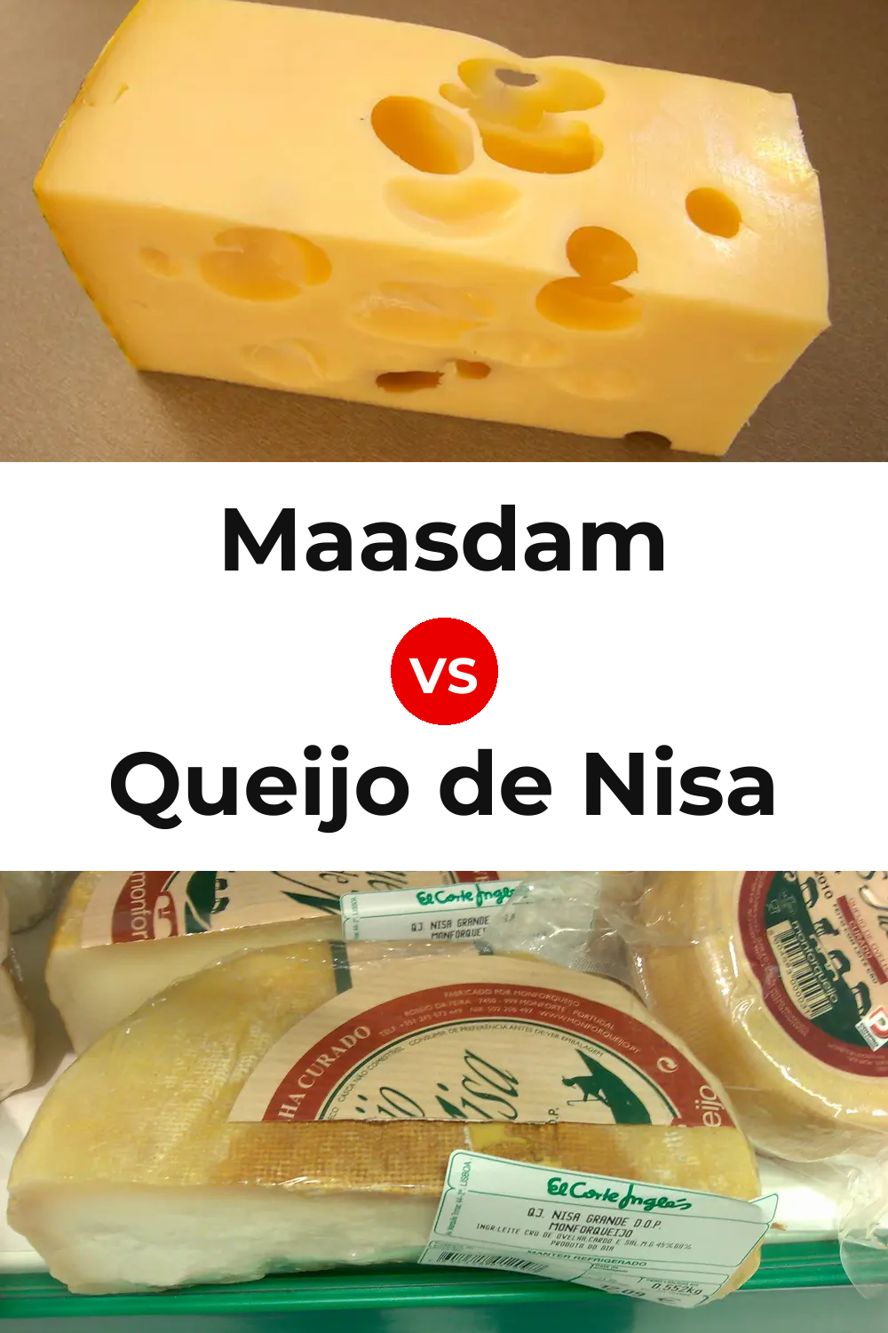 Maasdam Cheese vs Queijo de Nisa Pinterest comparison