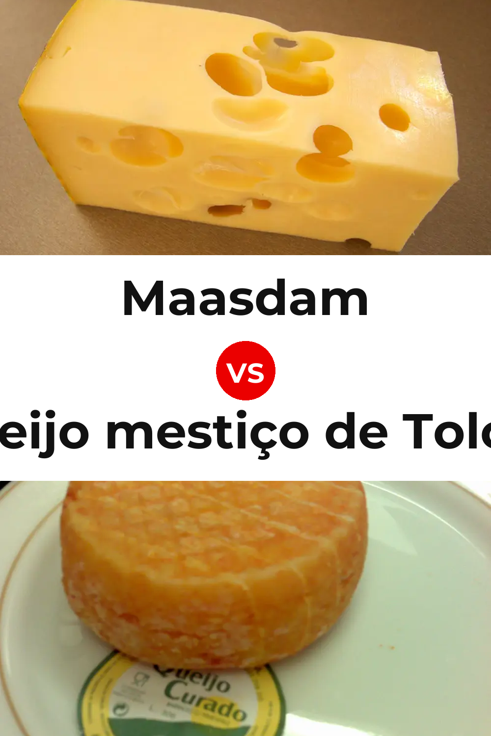 Maasdam Cheese vs Queijo mestiço de Tolosa Pinterest comparison