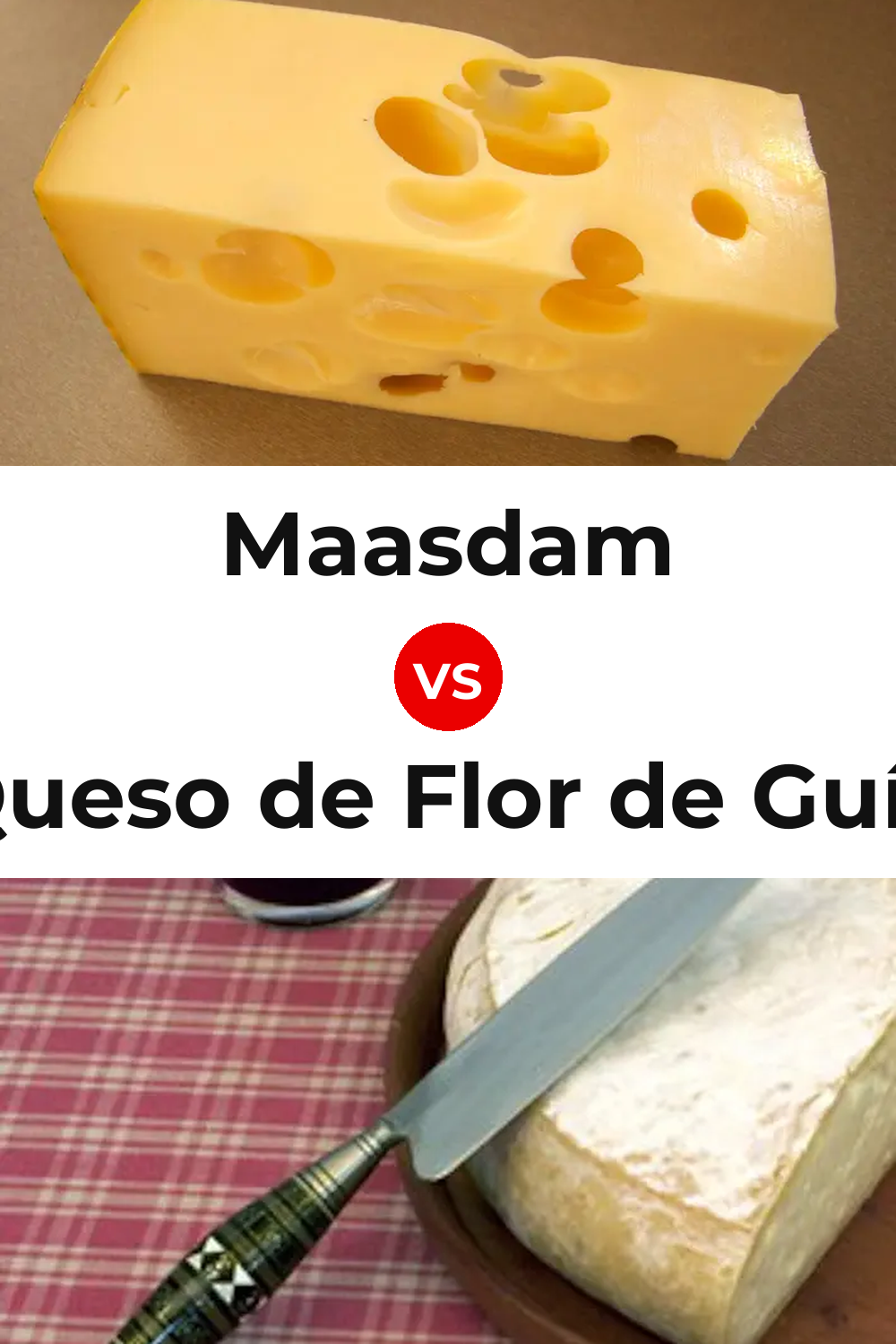 Maasdam Cheese vs Queso de Flor de Guía Pinterest comparison
